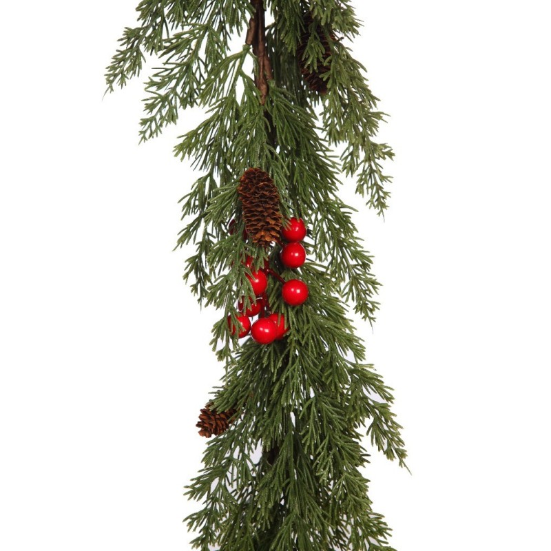 GUIRNALDA DE PINO Y BERRY ARTIFICIAL 145CM