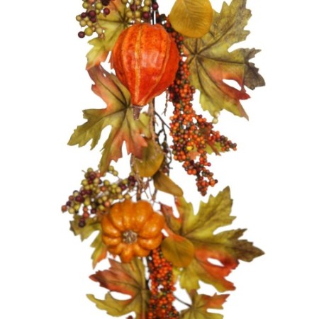 GUIRNALDA OTOÑAL CALABAZAS ARTIFICIAL 170CM