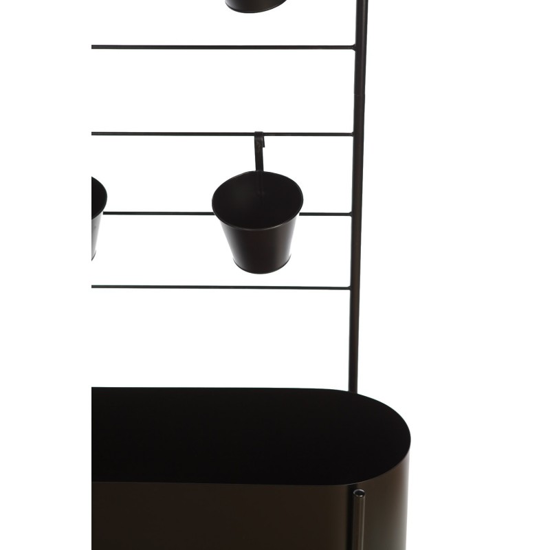 JARDINERA METALICA CON MACETAS 137CM