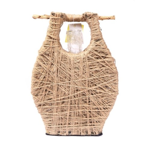 JARRON JUTE CON CRISTAL ALT 28 14CMX8CM