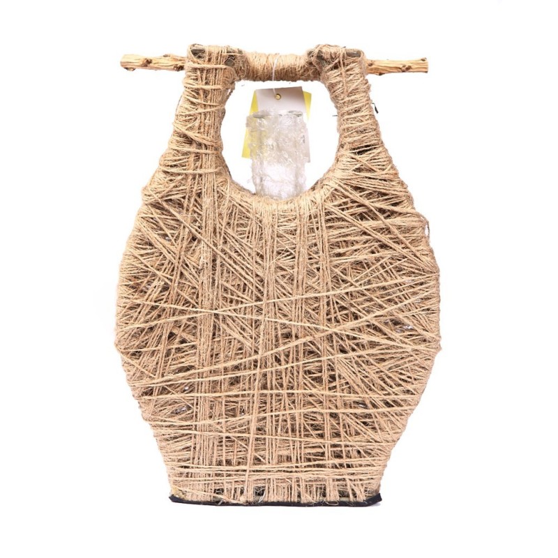 JARRON JUTE CON CRISTAL ALT 28 14CMX8CM