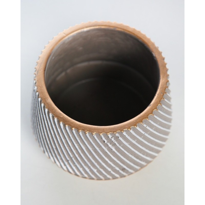 MACETA CERAMICA LINEAS 7CM