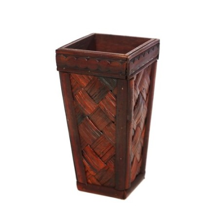 MACETERO BORDON CUADRADO MADERA 20CM