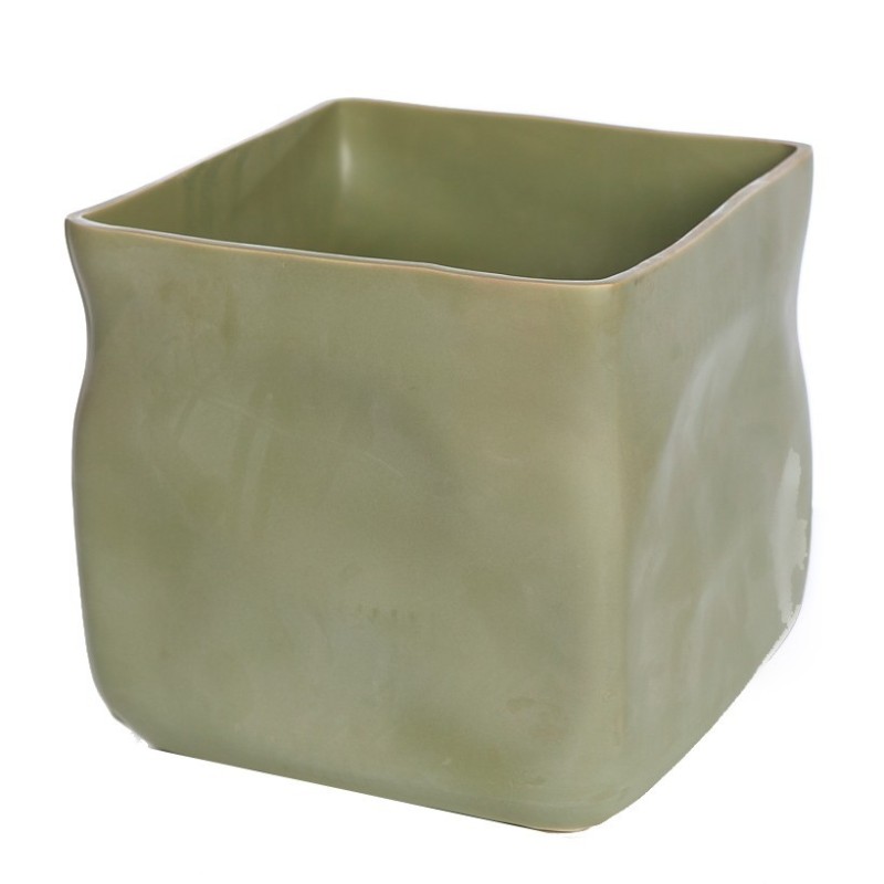 MACETERO CERAMICA CUBE V. 24X24CM