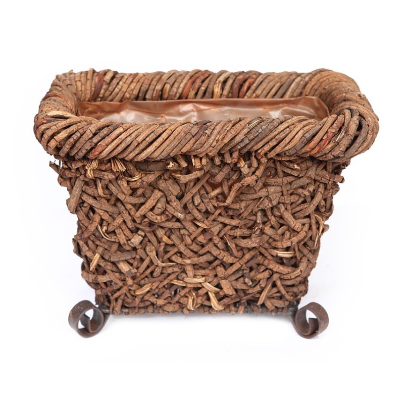 MACETERO DE RATTAN TRENZADO 19 X 31 X 23 CM