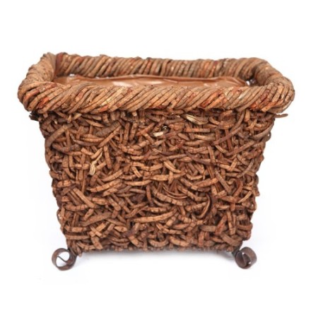 MACETERO DE RATTAN TRENZADO 27 X 40 X 30 CM