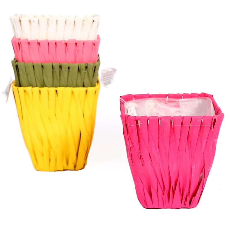 CESTA COLORES 13 CMX13CM, ALT 15 CM