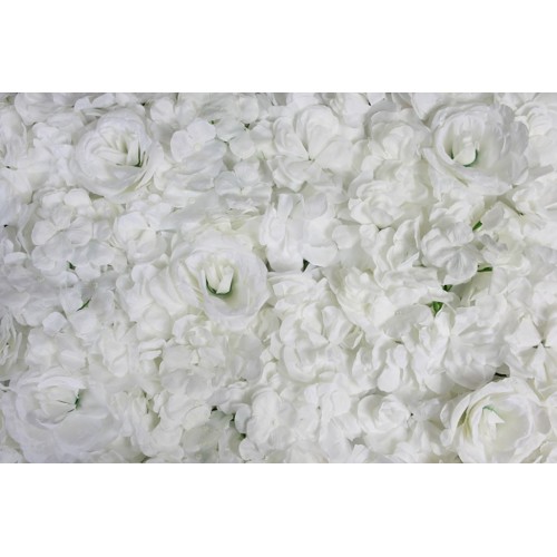 PLACA ROSAS Y HORTENSIAS ARTIFICIAL 60X40CM