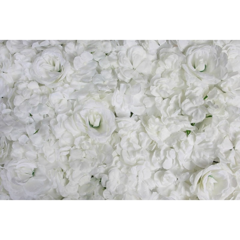 PLACA ROSAS Y HORTENSIAS ARTIFICIAL 60X40CM