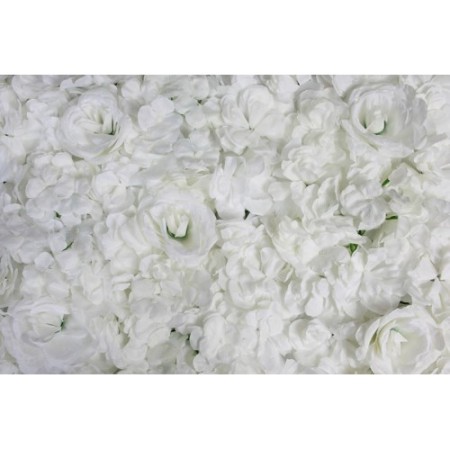 PLACA ROSAS Y HORTENSIAS ARTIFICIAL 60X40CM