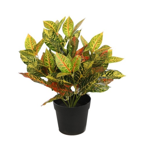 PLANTA CROTON ARTIFICIAL CON MACETA