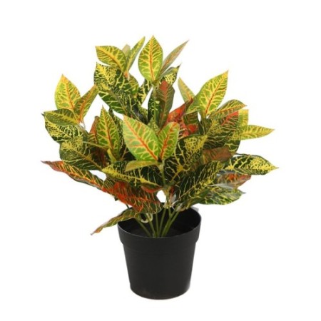 PLANTA CROTON ARTIFICIAL CON MACETA