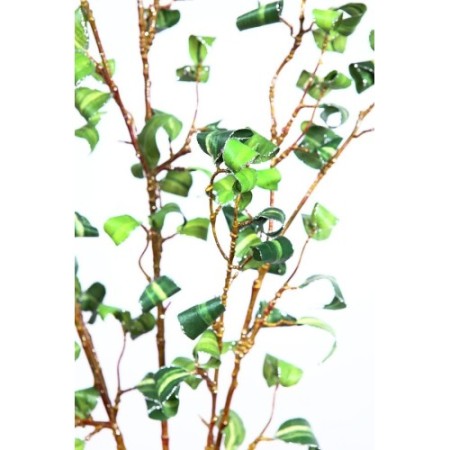 RAMA HOJAS FILO PLATEADO 129CM