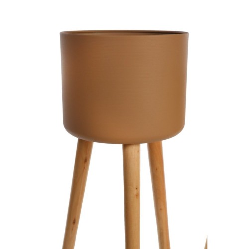 SET 2 MACETEROS MADERA Y ZINC 66CM 2