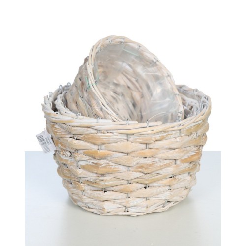 SET 3 CUBRE MACETAS MIMBRE CLASSIC 19CM 2