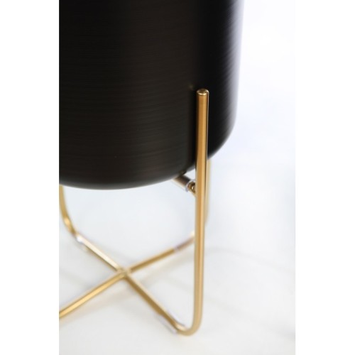 SET 3 MACETEROS METAL PIE DORADO 55CM 2