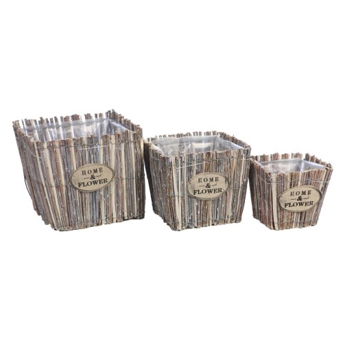 SET X 3 CUBRE MACETAS CUADRADO 20CM