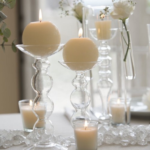 PORTA VELA CRISTAL CANDELABRO 17.7CM 2