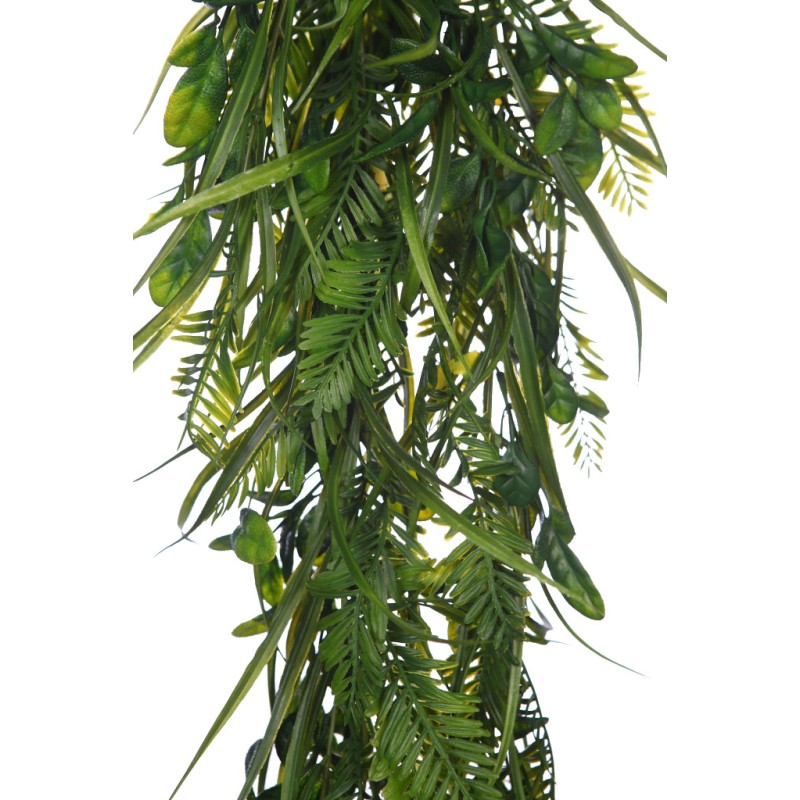 PLANTA COLGANTE HOJAS Y HELECHOS 80CM