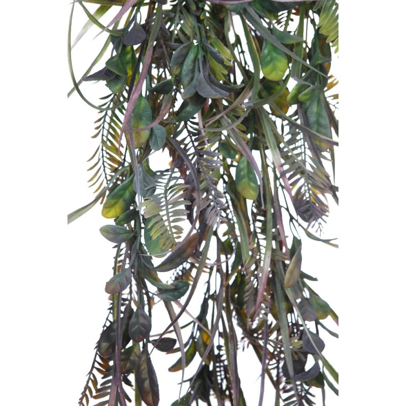 PLANTA COLGANTE HOJAS Y HELECHOS 80CM