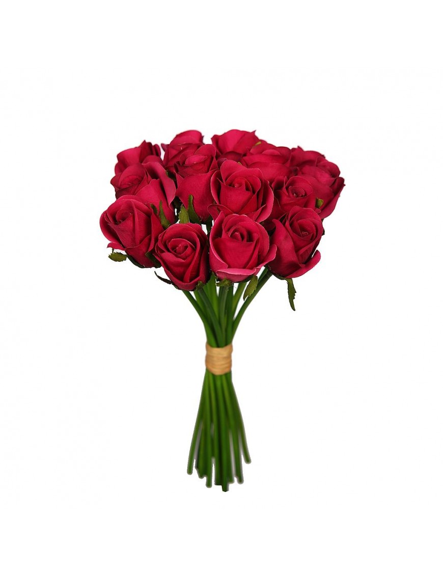 BOUQUET ATADO ROSAS X16 25CM