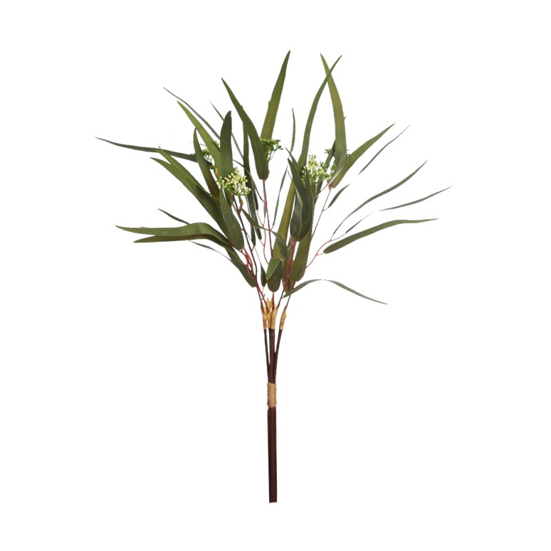 ATADO EUCALIPTO CON FLOR ARTIFICIAL 48CM