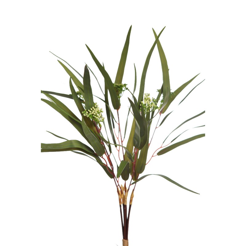 ATADO EUCALIPTO CON FLOR ARTIFICIAL 48CM
