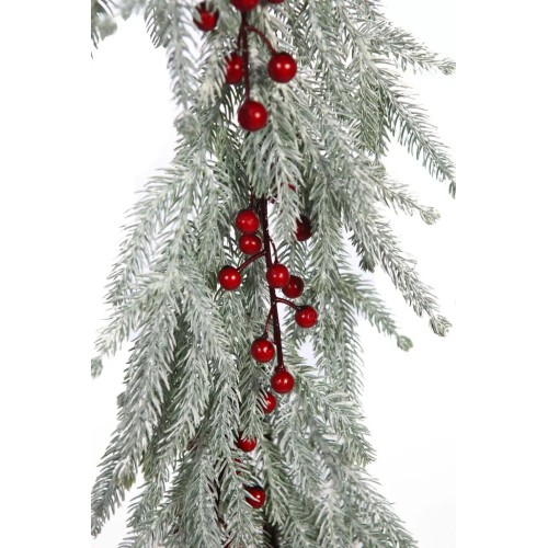 GUIRNALDA PINO Y BERRY NEVADA ARTIFICIAL 140CM 2