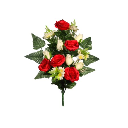 BOUQUET CAPULLOS Y ROSAS 56CM