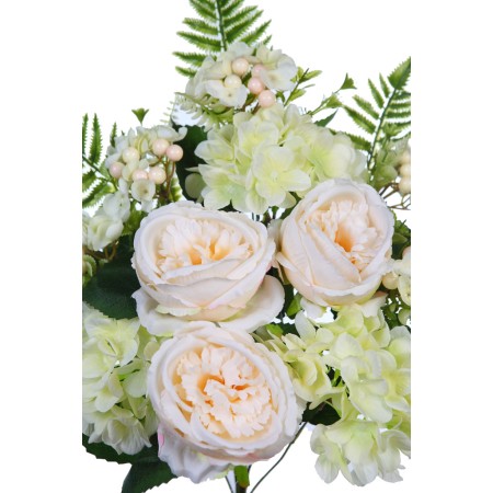 BOUQUET HORTENSIAS Y FLORES ARTIFICIAL 52CM