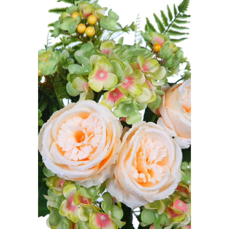 BOUQUET HORTENSIAS Y FLORES ARTIFICIAL 52CM