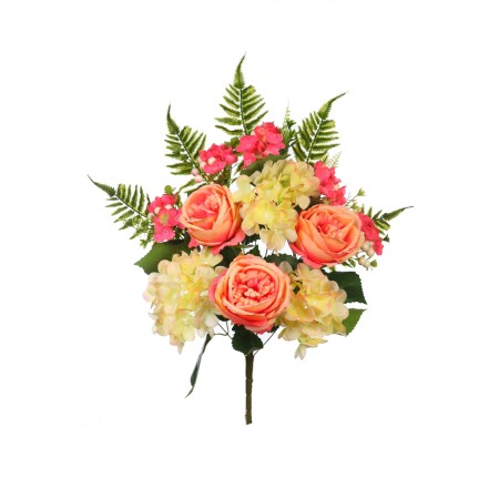 BOUQUET HORTENSIAS Y FLORES ARTIFICIAL 52CM