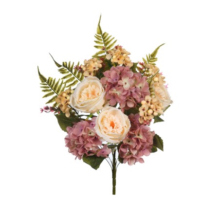 BOUQUET HORTENSIAS Y FLORES ARTIFICIAL 52CM