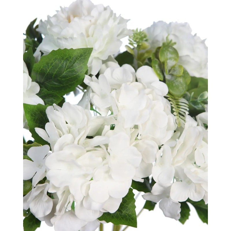 BOUQUET HORTENSIAS Y PEONIAS ARTIFICIAL 56CM
