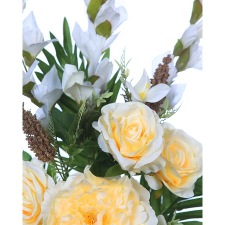BOUQUET ROSAS PEONIAS Y GLADIOLOS 65CM