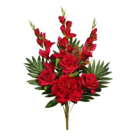BOUQUET ROSAS PEONIAS Y GLADIOLOS 65CM