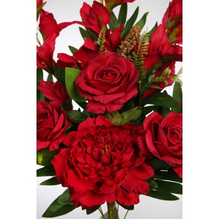 BOUQUET ROSAS PEONIAS Y GLADIOLOS 65CM