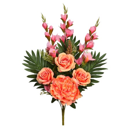 BOUQUET ROSAS PEONIAS Y GLADIOLOS 65CM