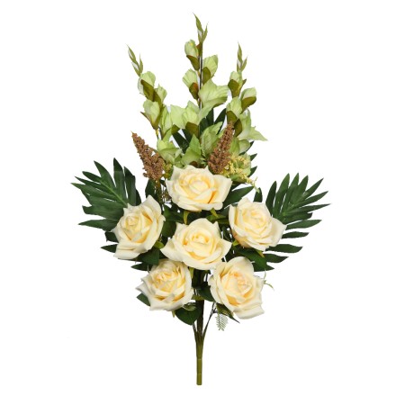 BOUQUET ROSAS Y GLADIOLOS ARTIFICIAL 65CM
