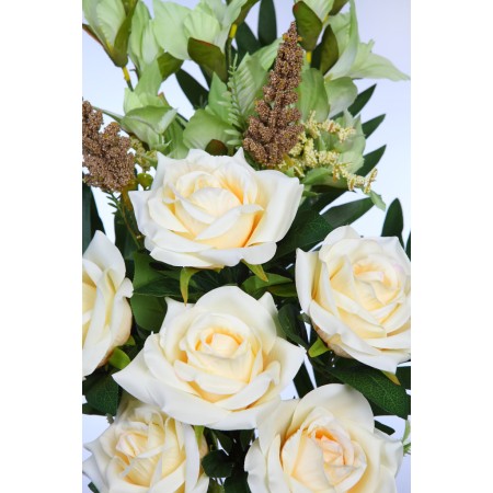 BOUQUET ROSAS Y GLADIOLOS ARTIFICIAL 65CM