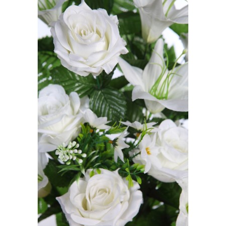 BOUQUET ROSAS Y LILYS ARTIFICIAL 62CM