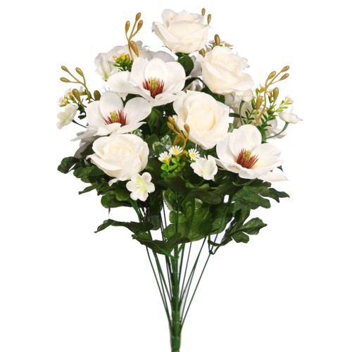 RAMO DE MAGNOLIAS Y ROSAS ARTIFICIAL 60CM 2