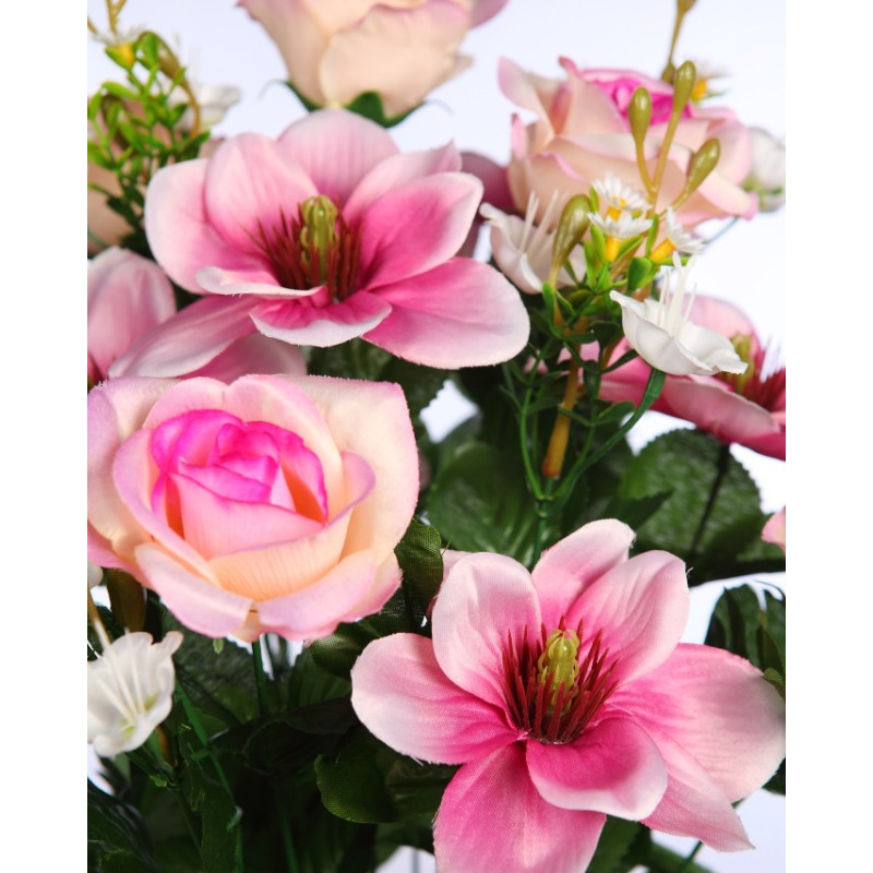 RAMO DE MAGNOLIAS Y ROSAS ARTIFICIAL 60CM