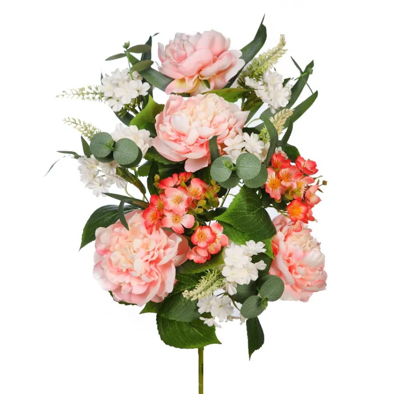 RAMO DE PEONIAS ARTIFICIAL 55CM