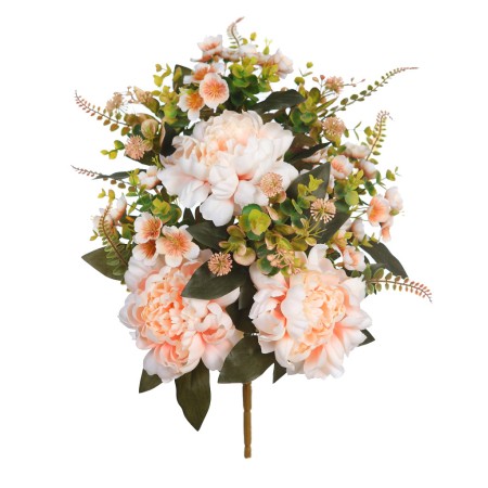 RAMO DE UNA CARA PEONIAS ARTIFICIAL 50CM