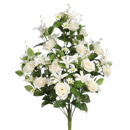 RAMO DE UNA CARA ROSAS 55CM 2