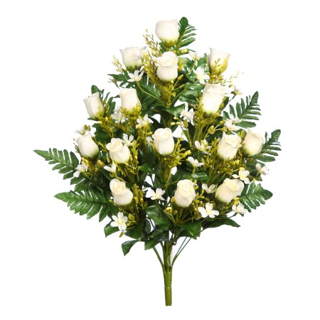 RAMO DE UNA CARA ROSAS ARTIFICIAL 52CM