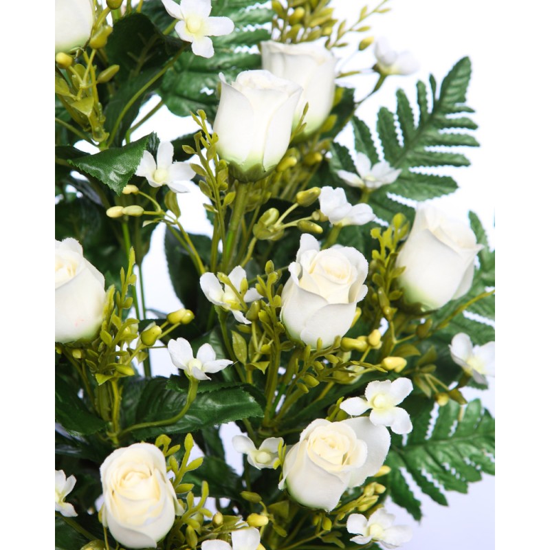 RAMO DE UNA CARA ROSAS ARTIFICIAL 52CM