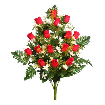 RAMO DE UNA CARA ROSAS ARTIFICIAL 52CM