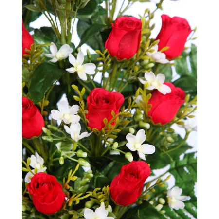 RAMO DE UNA CARA ROSAS ARTIFICIAL 52CM